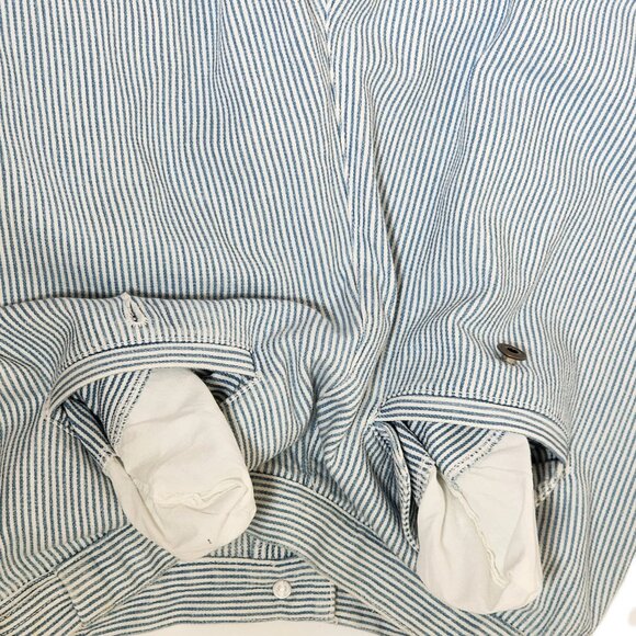 Liz Claiborne. Vintage, Blue and White Pin Stripe Pants. Size 4 - Picture 4 of 8